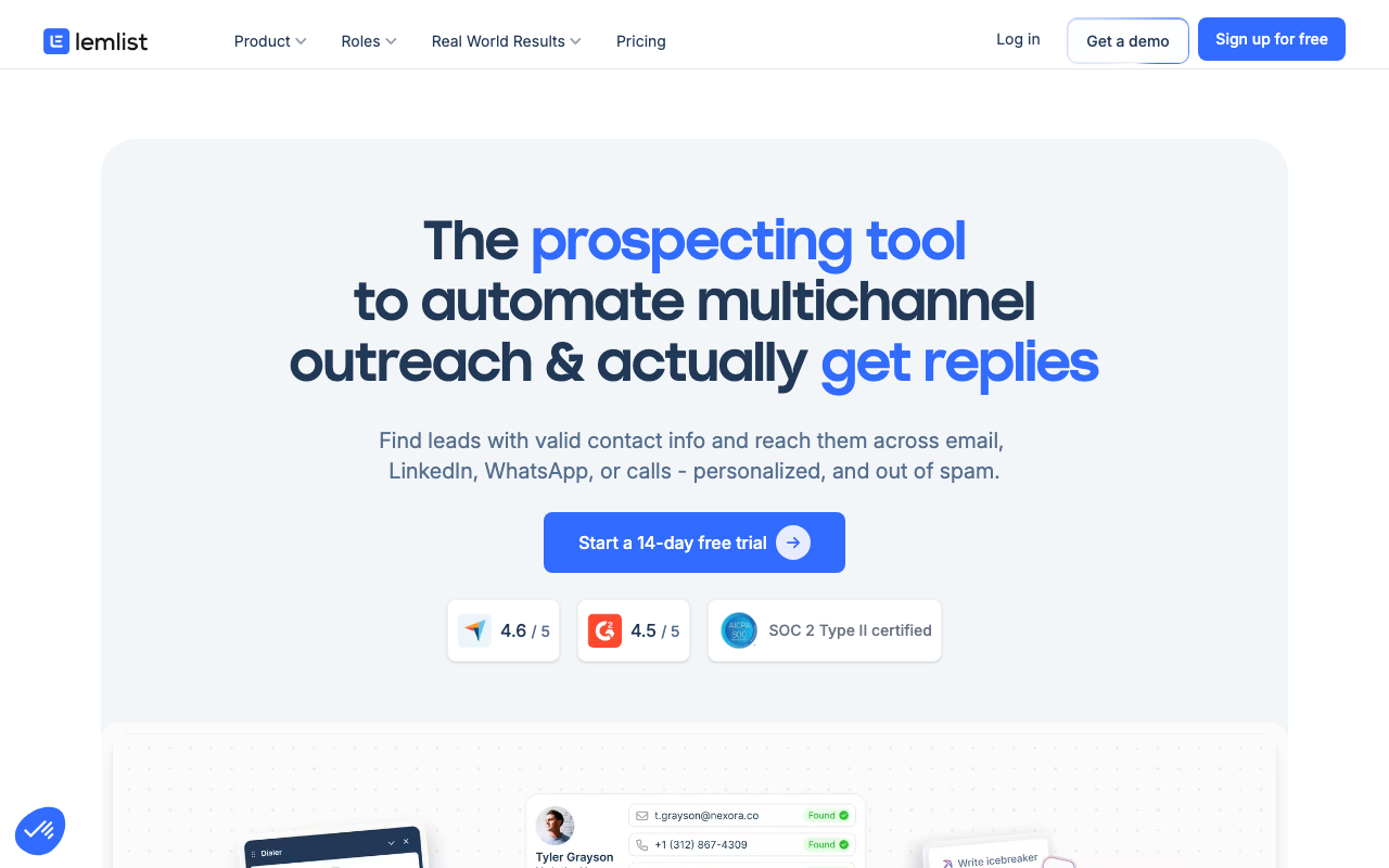 lemlist — Find leads, write personalized emails, and close deals