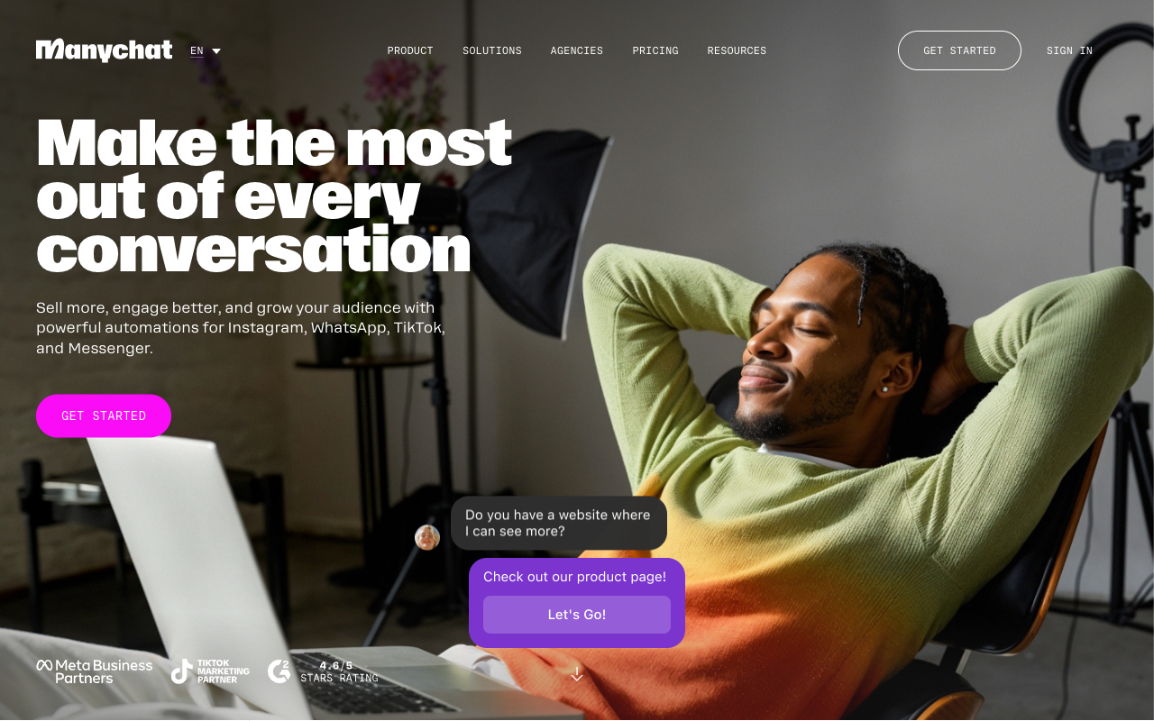 Manychat — Turn social media comments into customers automatically