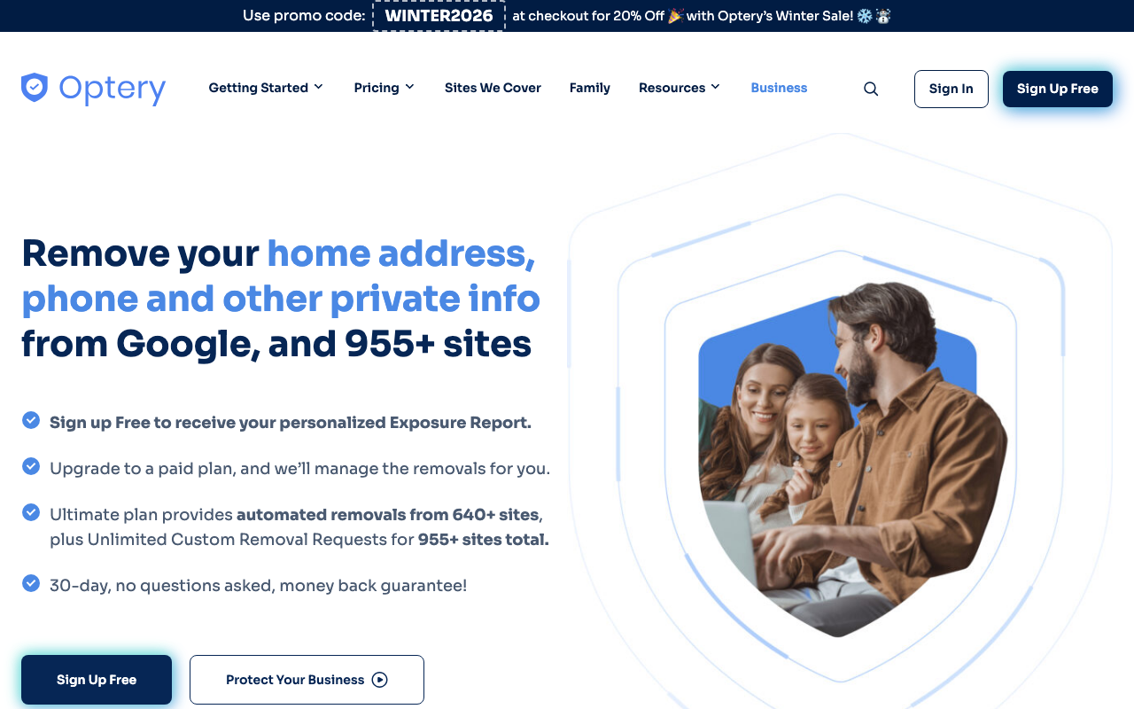 Optery — Remove your personal data from 955+ data broker sites