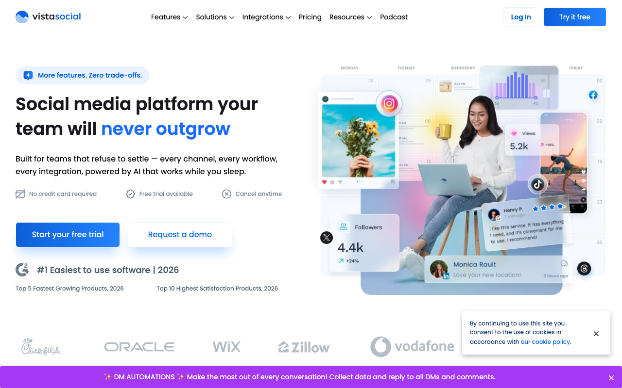 Vista Social — Manage all your social channels from one modern dashboard